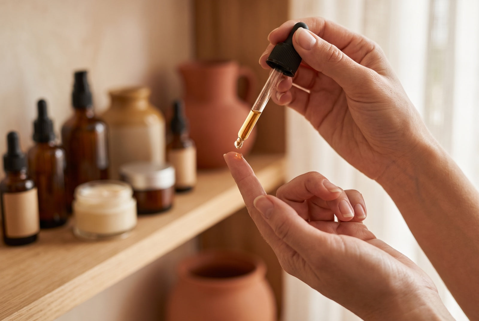 Un geste simple : une goutte de sérum appliquée chaque matin